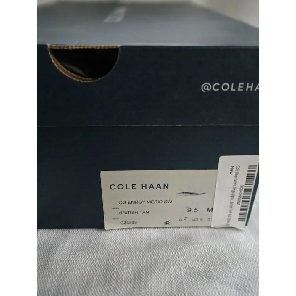 Cole Haan Original Grand Energy Merid SW Oxfords British Tan C33805 Mens 9.5 NEW